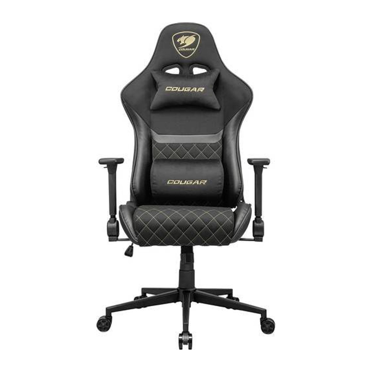 Cougar CGR-A2F-GLB Gaming-Stuhl in Schwarz mit Kunstleder und Stoff - Bild 1