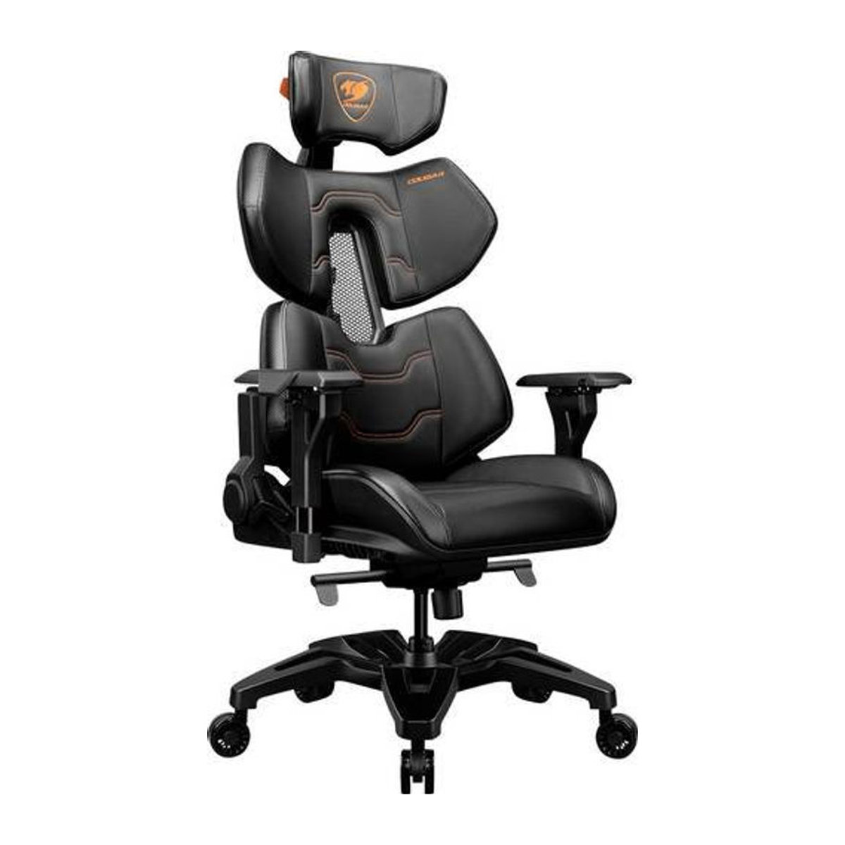 Cougar CGR-TER Gaming-Stuhl in Schwarz aus Kunstleder und Kunststoff mit gepolstertem Sitz B/T/H: 66,5 x 75 x 135 cm - Bild 1