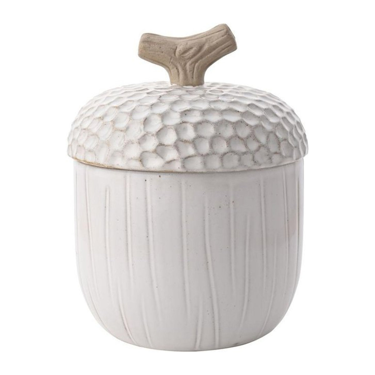 Country Living Eichel Vorratsglas aus Keramik in Weiß, Groß, B/T/H: 13,0 x 16,0 x 13,0 cm - Bild 1