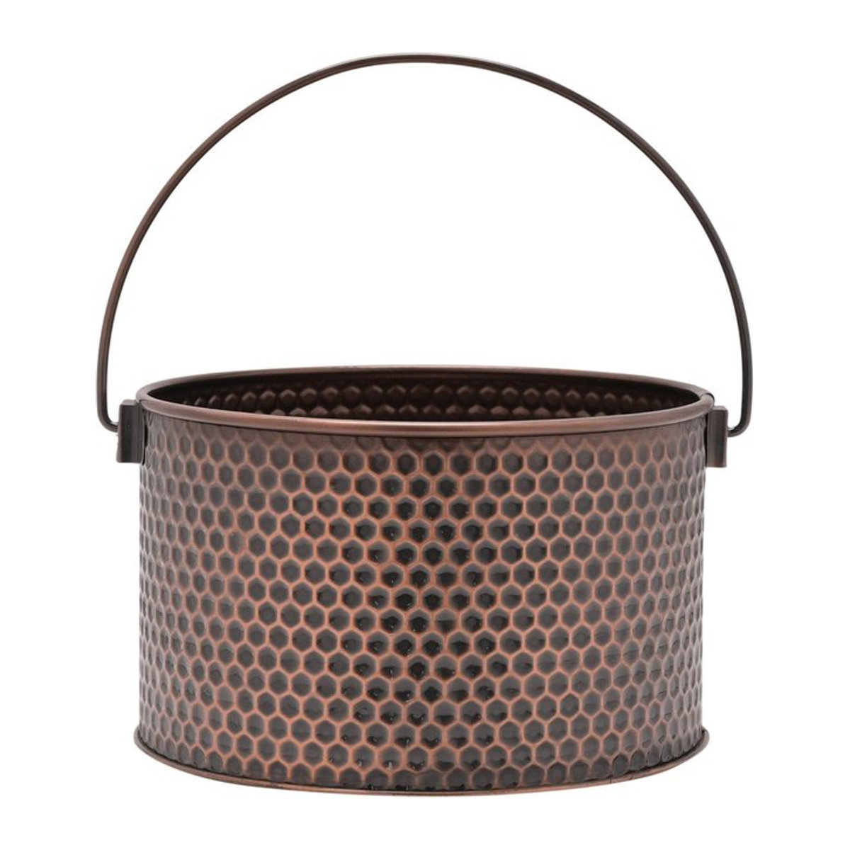 Country Living Eimer aus Metall in Braun im Landhausstil mit Griff, B/T/H: 21,0 x 23,0 x 21,0 cm - Bild 1