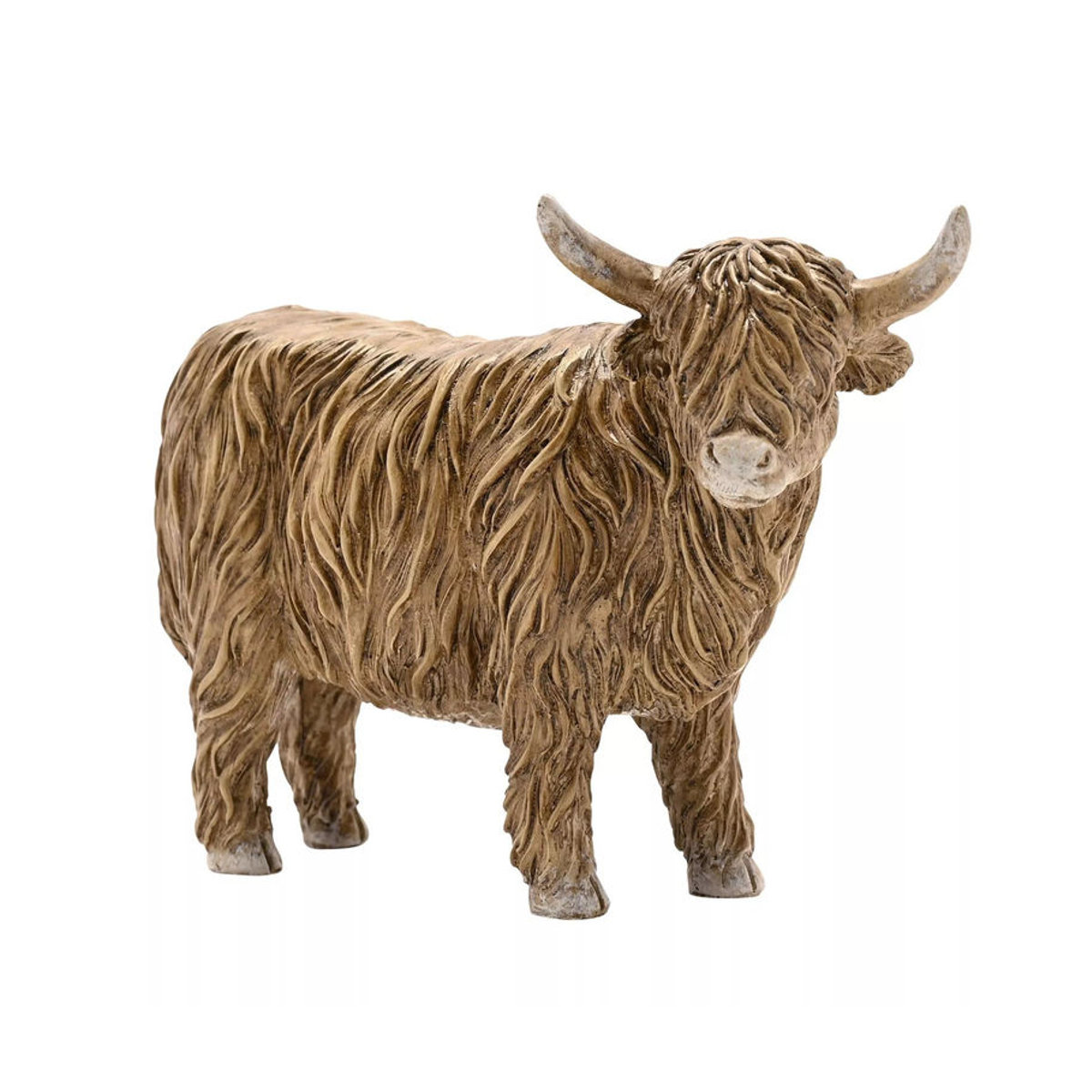 Country Living Hochlandrind Figur in Gold aus Kunstharz - Bild 2