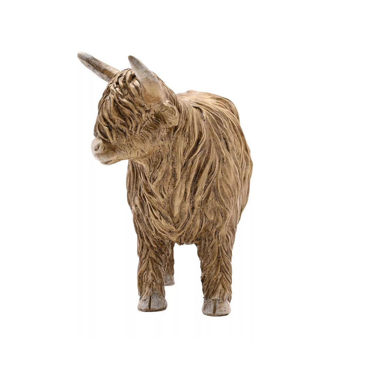 Country Living Hochlandrind Figur in Gold aus Kunstharz - Bild 4