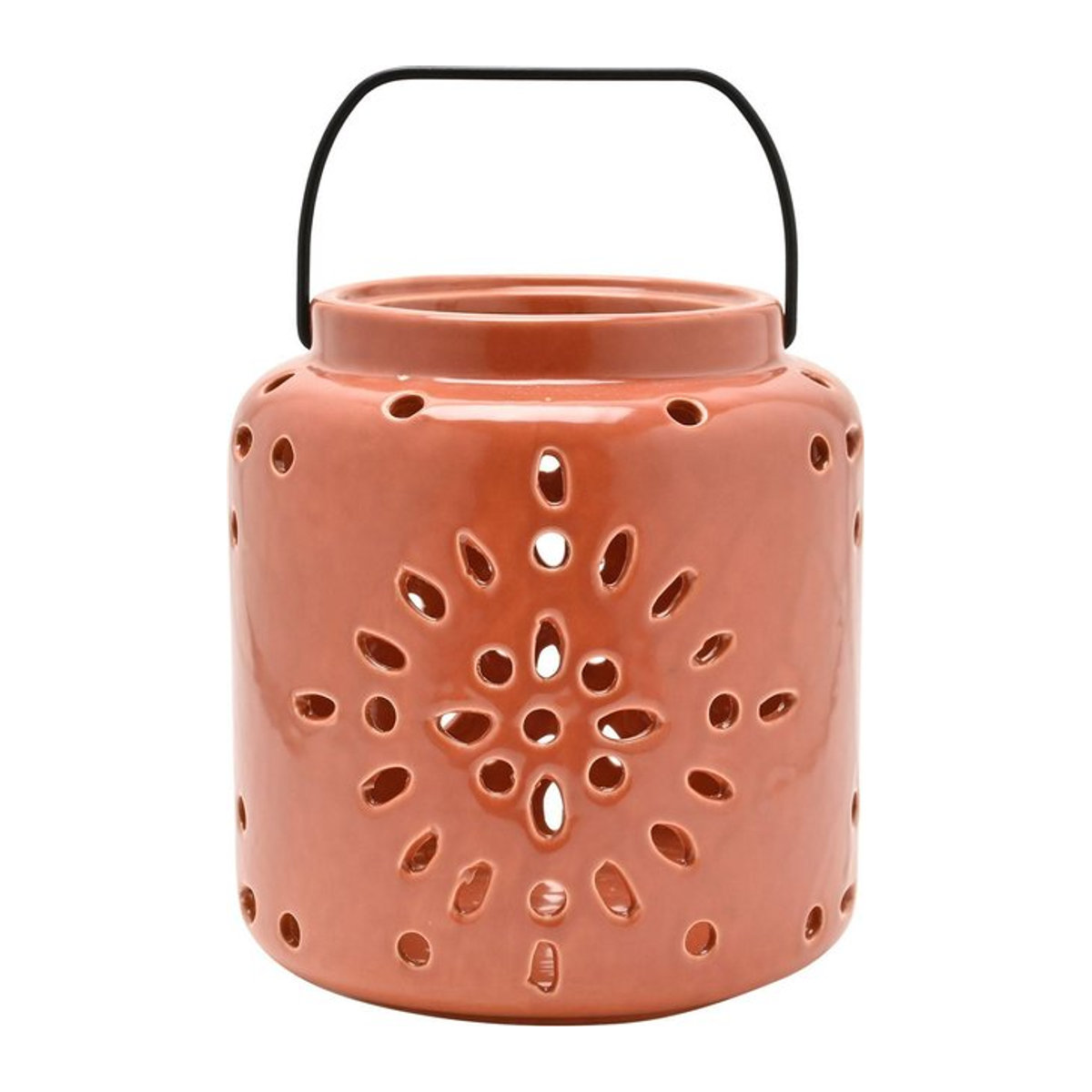 Country Living Keramiklaterne Terrakotta in Orange - Bild 1