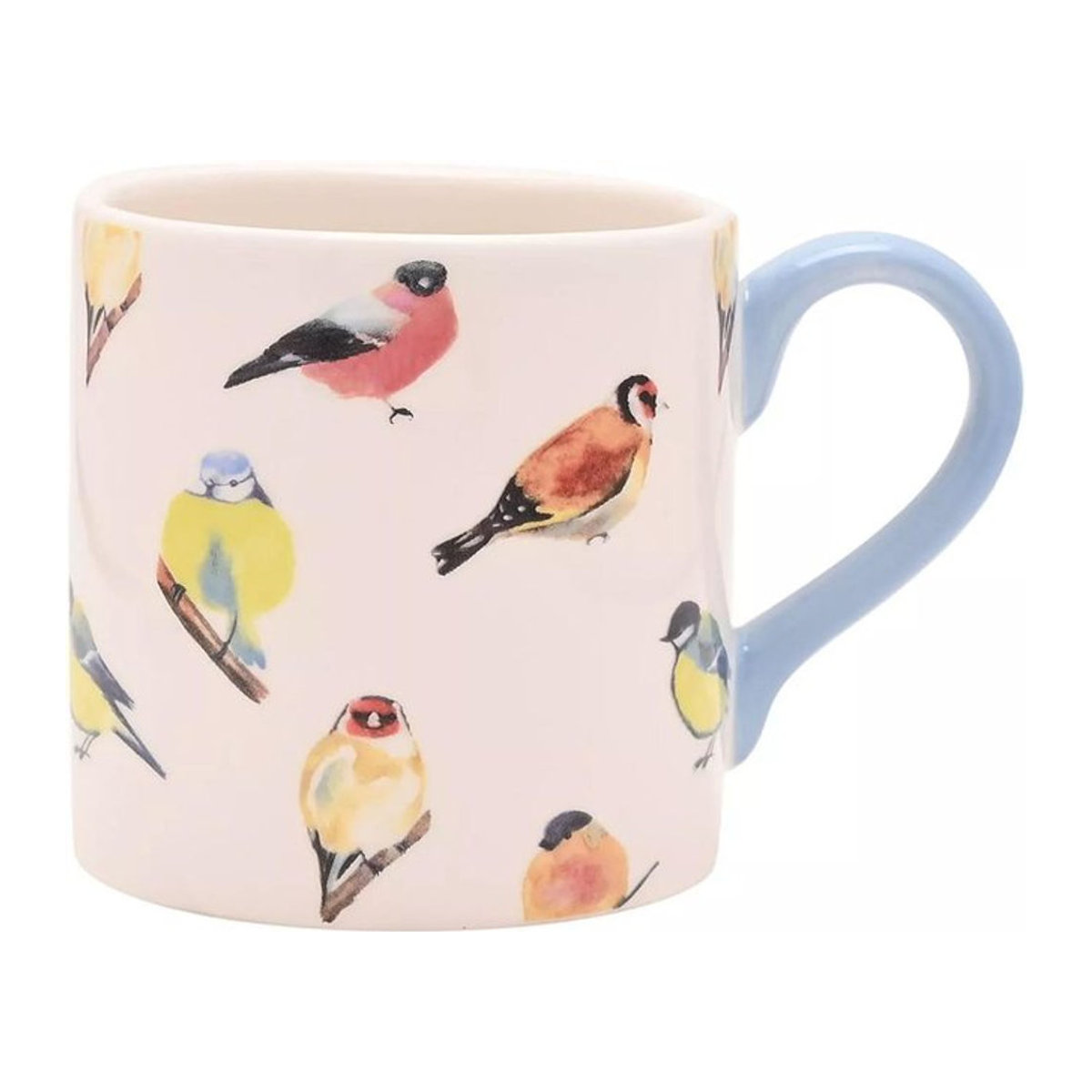Country Living Keramiktasse mit Vogelprint in Weiß - Bild 1