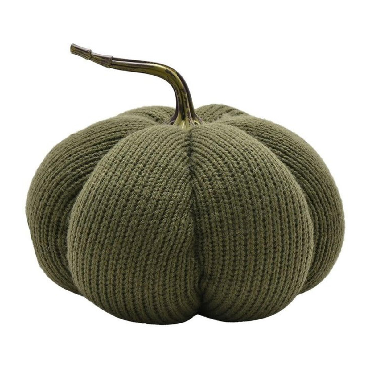 Country Living Kürbis Türstopper aus Stoff in Grün, B/T/H: 22 x 22 x 17 cm - Bild 1
