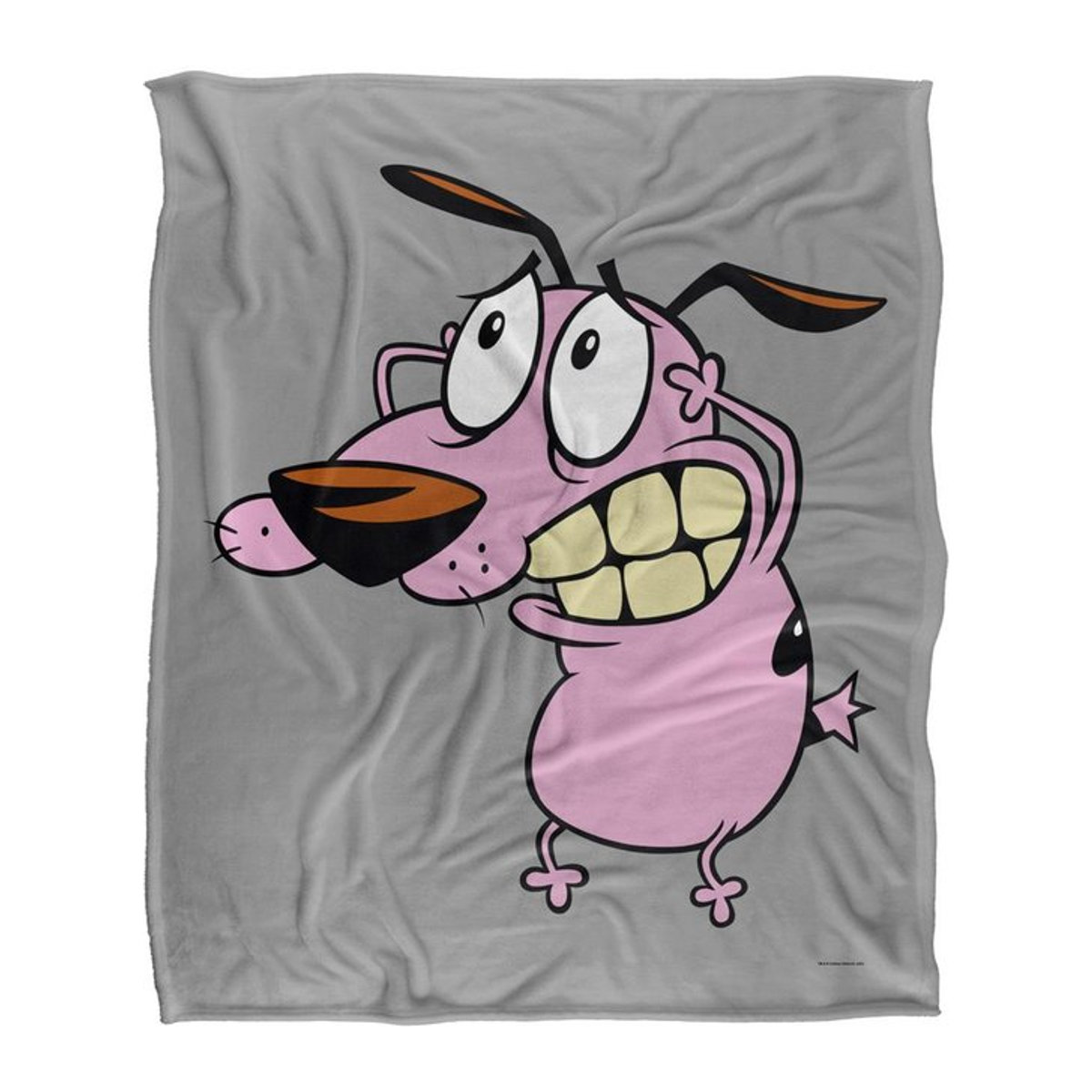 Courage The Cowardly Dog Staffel 1 Seidige Superweiche Decke in Schwarz, Breite: 152 cm - Bild 1