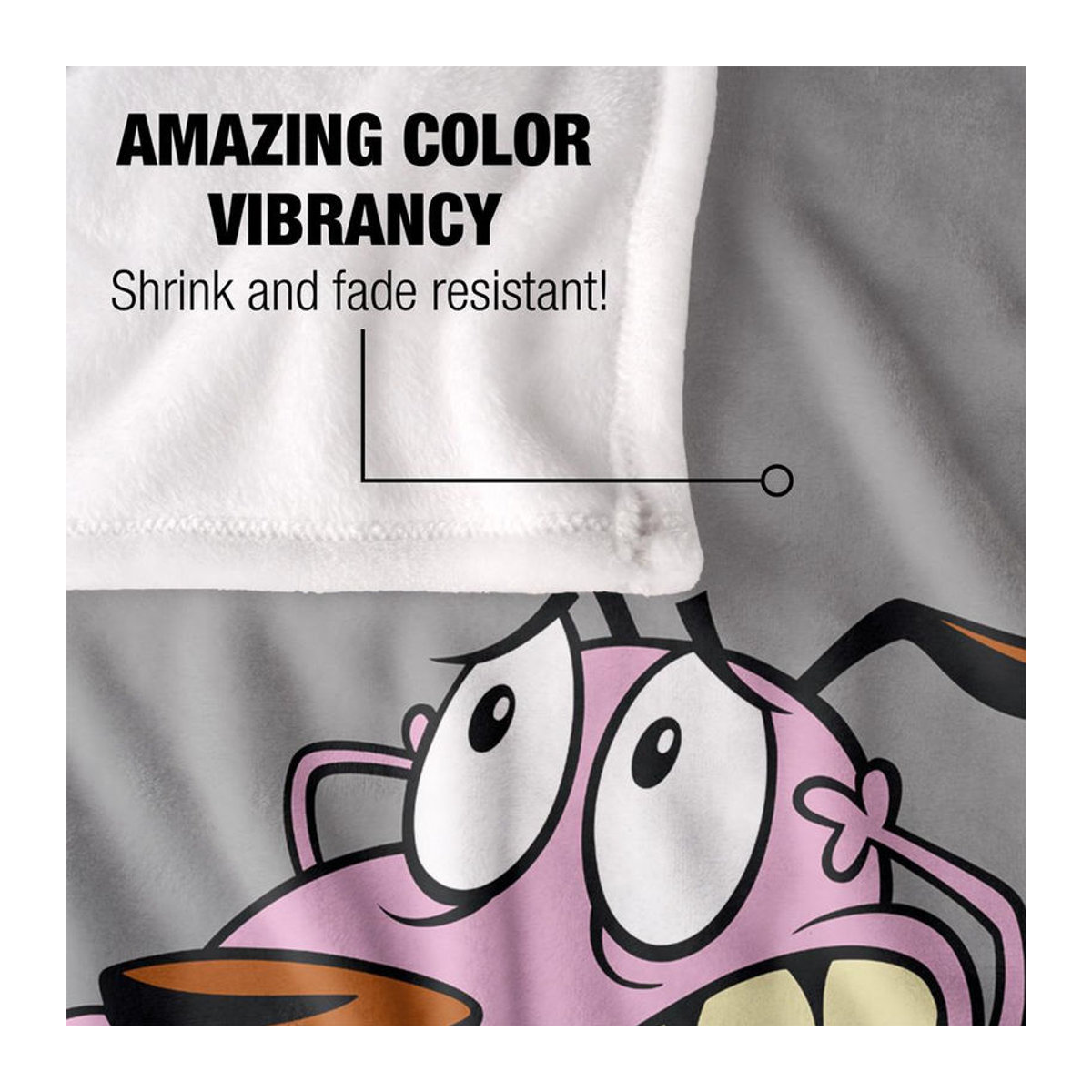 Courage The Cowardly Dog Staffel 1 Seidige Superweiche Decke in Schwarz, Breite: 152 cm - Bild 3