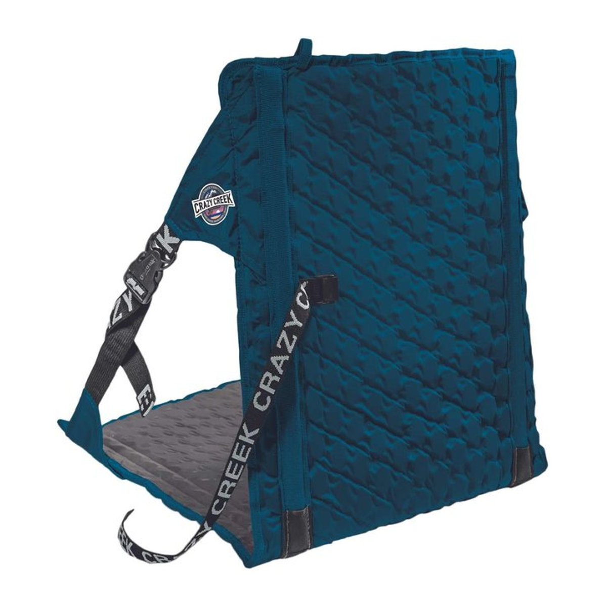 CrazyCreek HEX2.0 Long Back Campingstuhl in Blau und Schiefer aus 70D Ripstop-Nylon - Bild 1