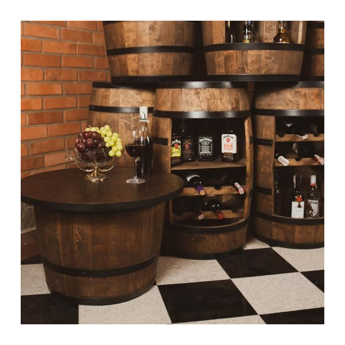 Creative Cooper Weinregal aus Holz und Metall in Weiß und Braun, B: 80 cm, T: 50 cm - Bild 2