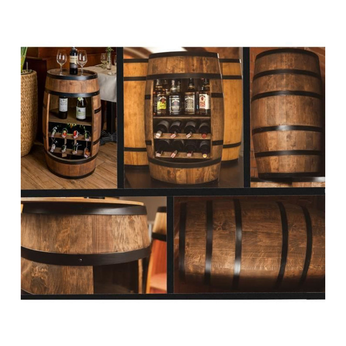 Creative Cooper Weinregal aus Holz und Metall in Weiß und Braun, B: 80 cm, T: 50 cm - Bild 4