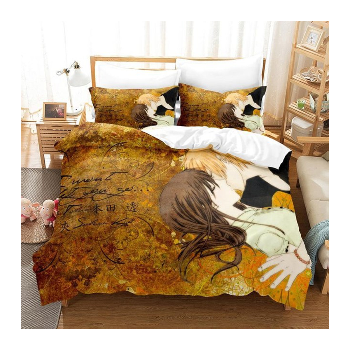 Creative Homewares Anime Fruits Basket Bettwäsche-Set mit Bettbezug, 3-teilig, B/H: 135 x 200 cm - Bild 1