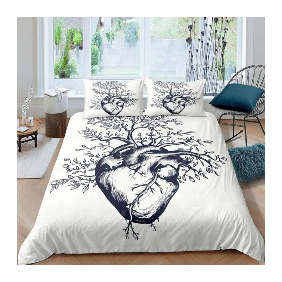 Creative Homewares Bettwäsche-Set Baum des Lebens mit 3D Digitaldruck, 3-teilig, B: 135 cm, L: 200 cm - Bild 1
