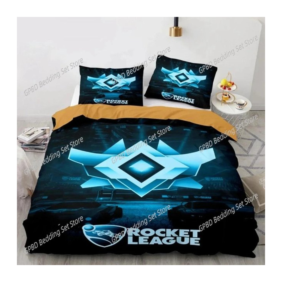 Creative homewares Bettwäsche-Set Game League Rocket mit Bettbezug und Kissenbezug, 3-teilig, EU Single, Breite: 135 cm, Länge: 200 cm - Bild 1