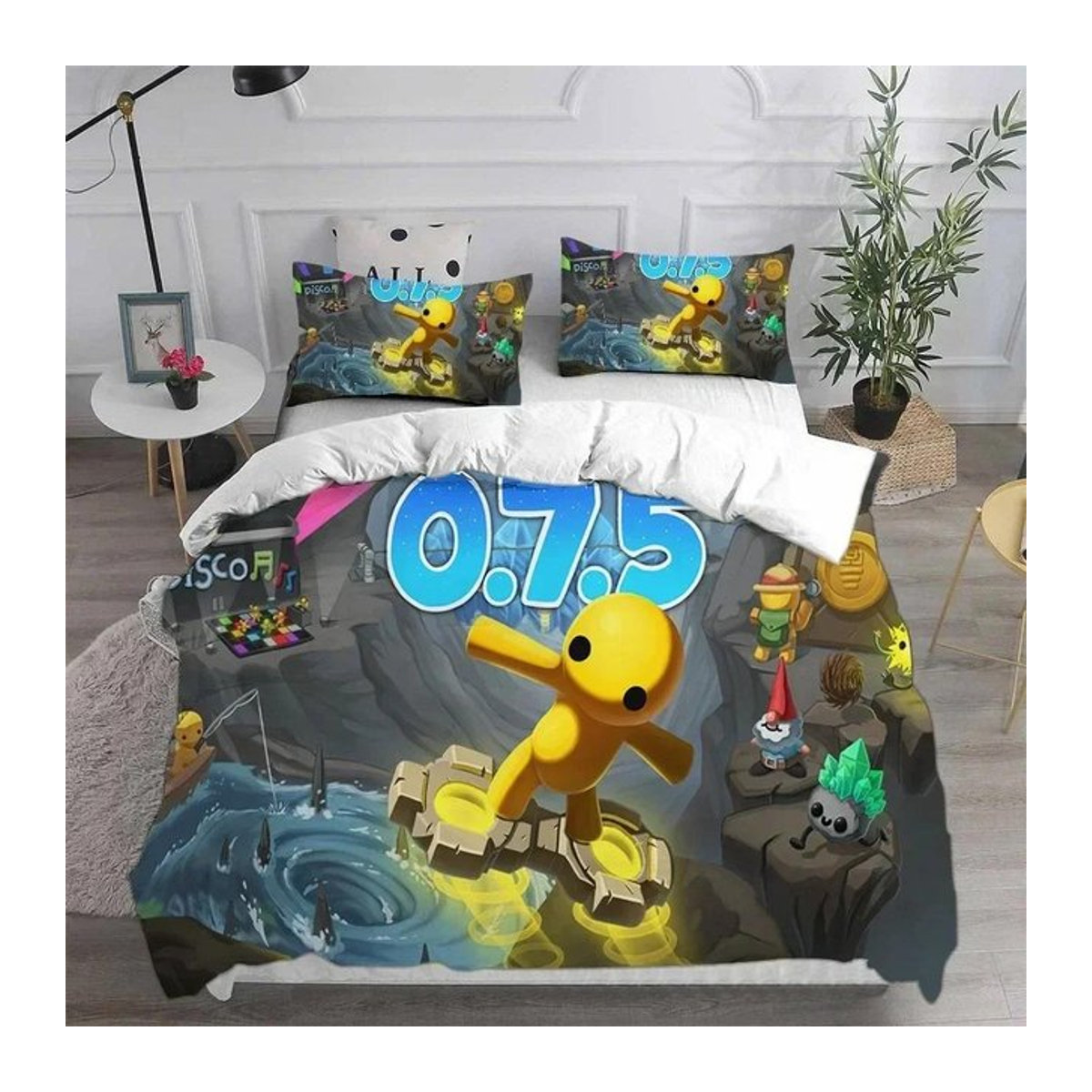 Creative Homewares Bettwäsche-Set Wobbly & Life mit Kissenbezügen, Multicolor, B/H: 140 x 210 cm - Bild 1