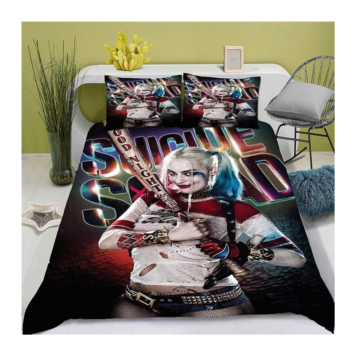 Creative Homewares Bettwäscheset Joker und Harley Quinn Motiv, Multicolor, 3-teilig, B/H: 135 x 200 cm - Bild 1