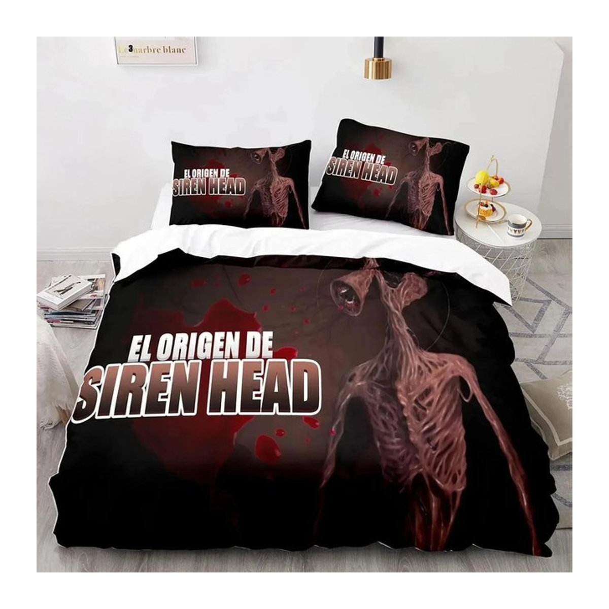 Creative Homewares Bettwäscheset Sirenenkopf mit 3D-Druck, Multicolor, B/H: 135 x 200 cm - Bild 1
