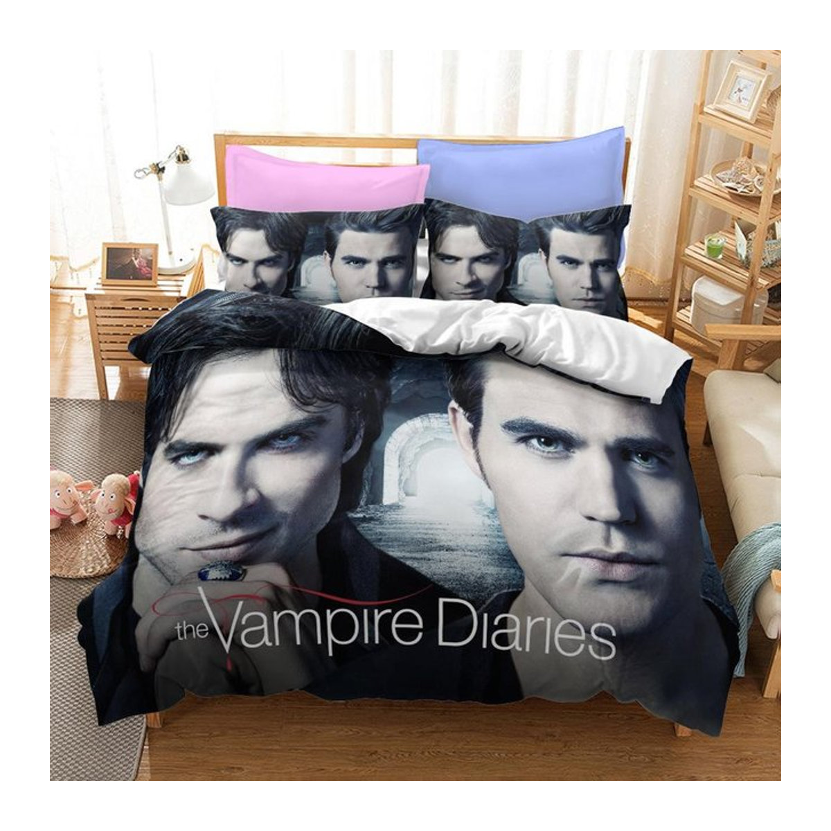 Creative Homewares The Vampire Diaries Bettwäscheset mit Bettbezug und Kissenbezug, Single, B: 135 cm, L: 200 cm - Bild 1