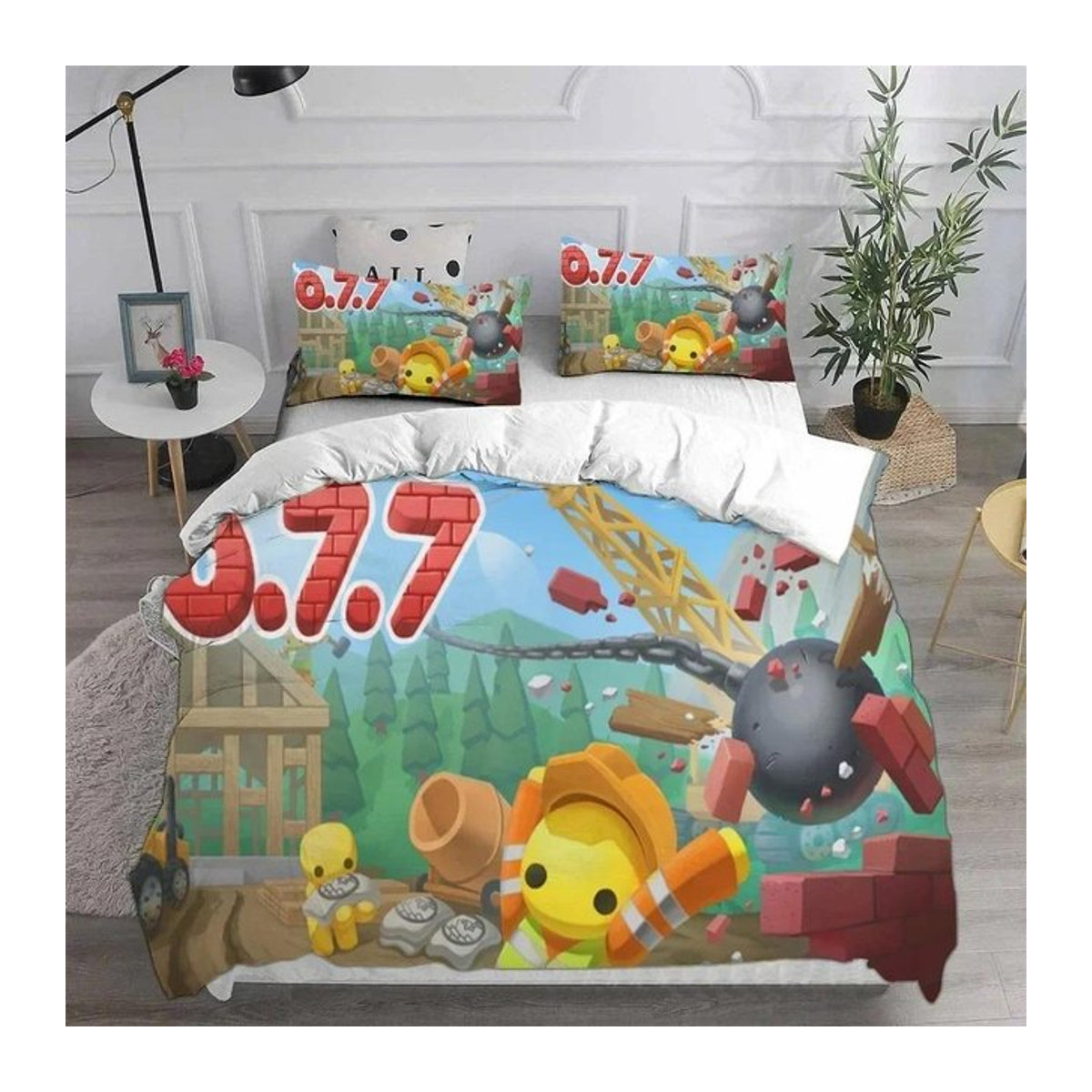 Creative Homewares Wobbly & Life Bettwäsche-Set mit Kissenbezug, 3-teilig, B/H: 140 x 210 cm - Bild 1