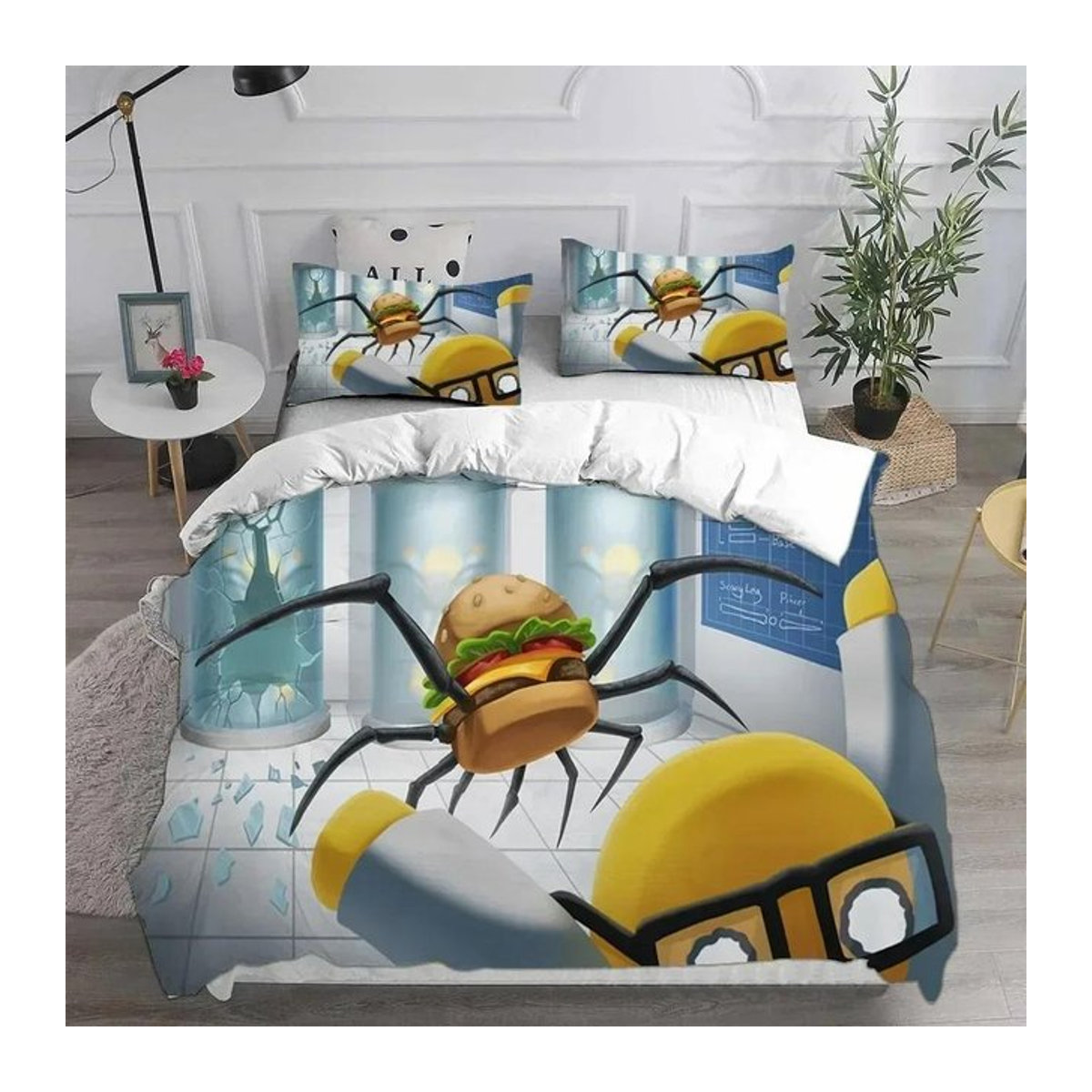 Creative Homewares Wobbly & Life Bettwäsche-Set mit Kissenbezug, 3-teilig, B/H: 150 x 200 cm - Bild 1