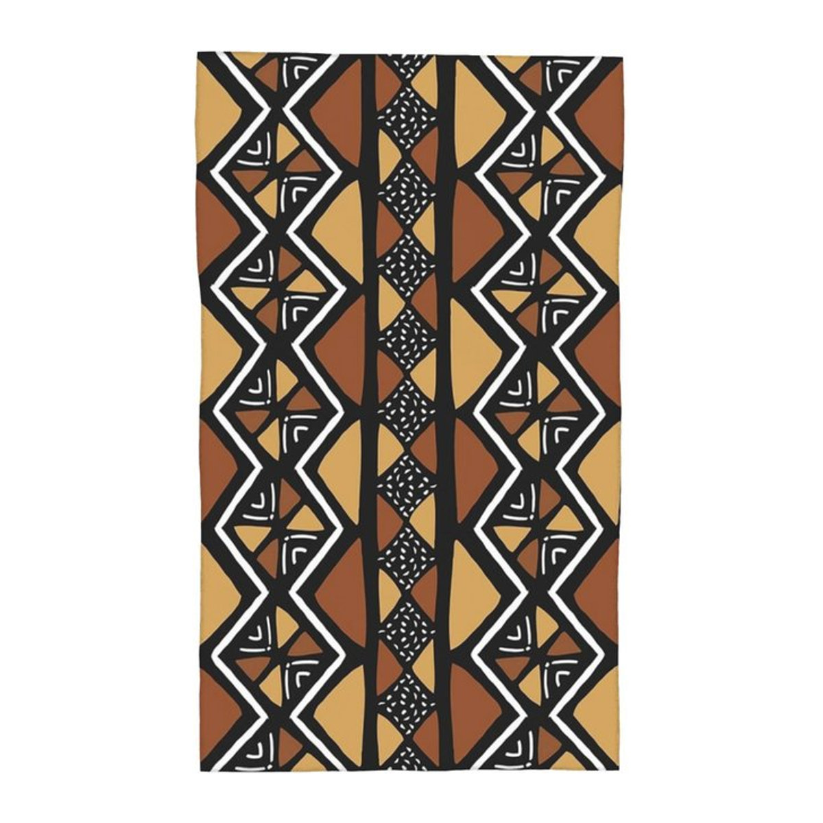 Creative Man Afrikanisches Schlammtuch Mali aus Baumwolle, weiß, Breite: 40 cm, Höhe: 60 cm - Bild 1