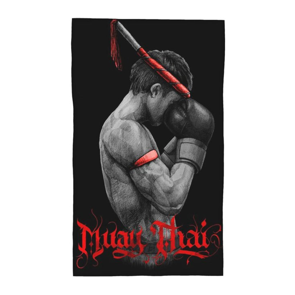 Creative Man Handtuch für Muay Thai und Sport, weiß, B: 40 cm, H: 60 cm - Bild 1