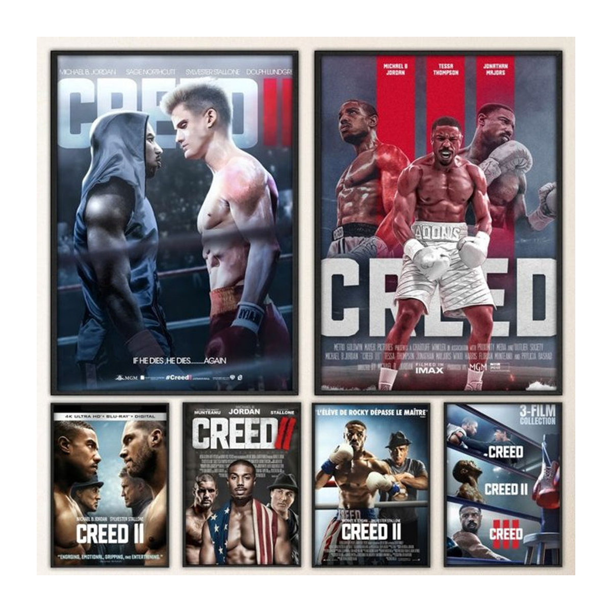 Credo Vintage Poster Set mit Kleber, mehrfarbige dekorative Wandmalerei für Wohnzimmer und Bar, Papier, B/H: 25 x 20 cm - Bild 1