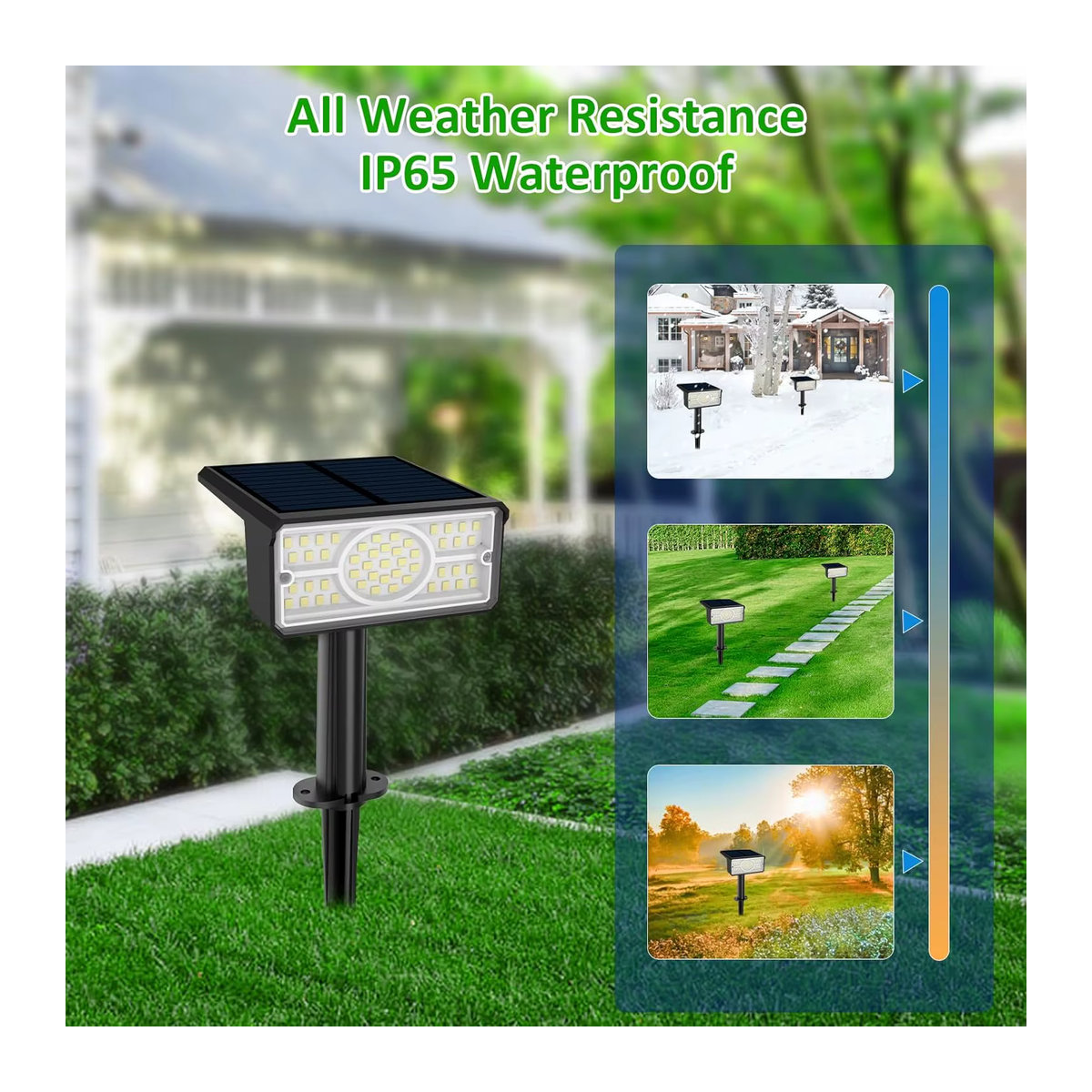 Crepow 4er Set Solar LED Gartenleuchten IP65 wasserdicht warmweiß für Garten und Landschaft - Bild 5