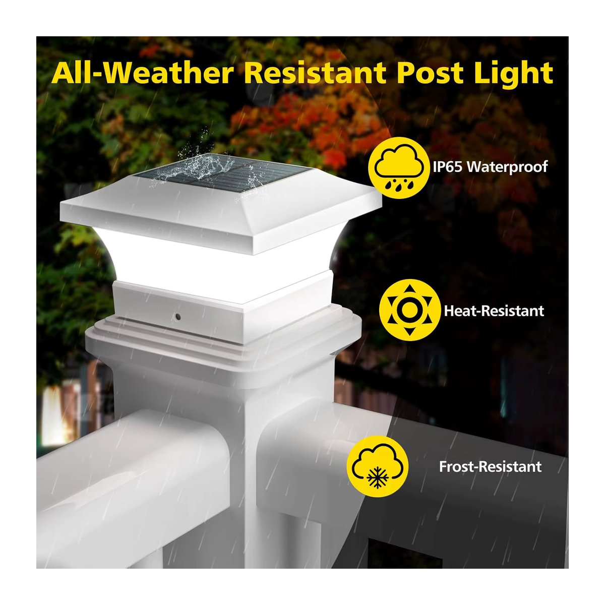 Crepow Solar LED Gartenlampe IP65 wasserdicht für Zaun und Terrasse - Bild 2