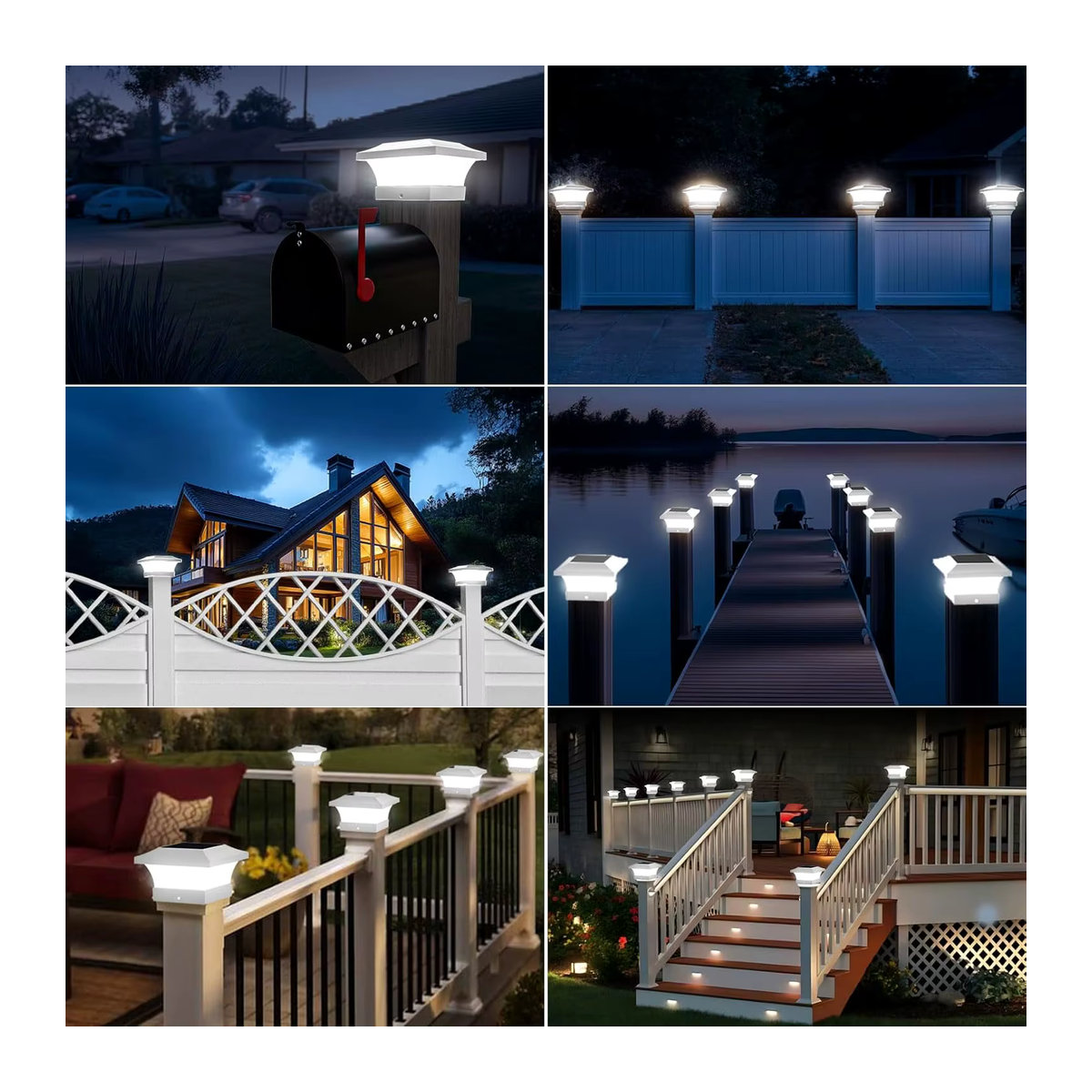 Crepow Solar LED Gartenlampe IP65 wasserdicht für Zaun und Terrasse - Bild 5