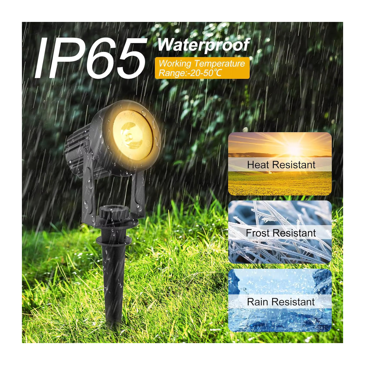 Crepow Solar Wandleuchte mit 4 LED in Warmweiß, IP65 Wasserdicht, Schwarz - Bild 2