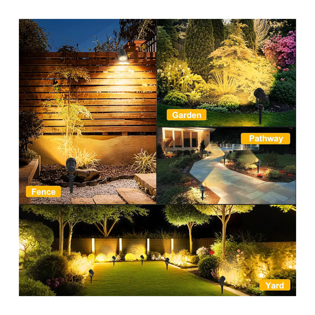 Crepow Solar Wandleuchte mit 4 LED in Warmweiß, IP65 Wasserdicht, Schwarz - Bild 6