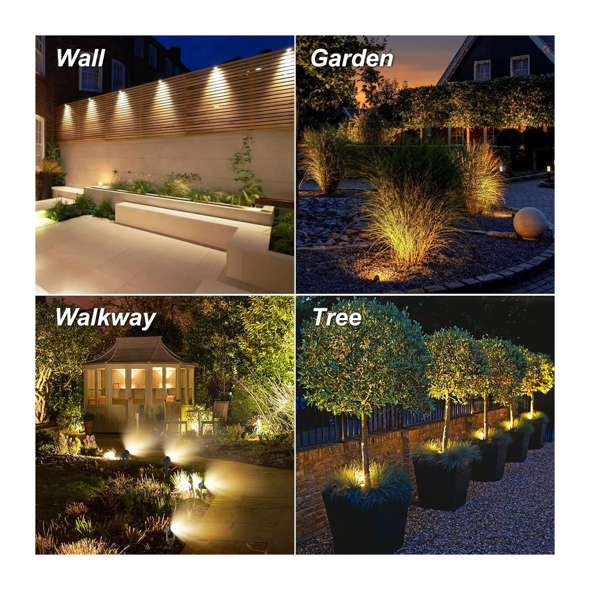 Crepow Solarleuchte IP65 Outdoor LED Gartenlampe für Landschaft und Wege in Schwarz und Bunt - Bild 4