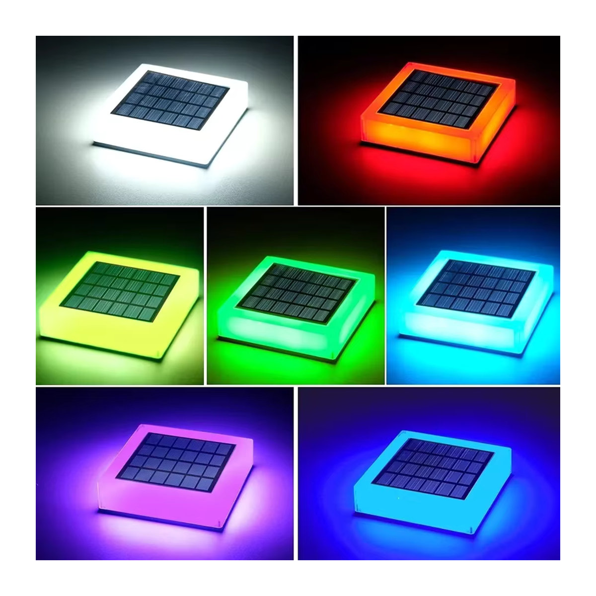 Crepow Solarleuchte LED Garten Dekoration mit 7 Farben für Zaun und Terrasse Bunt - Bild 3