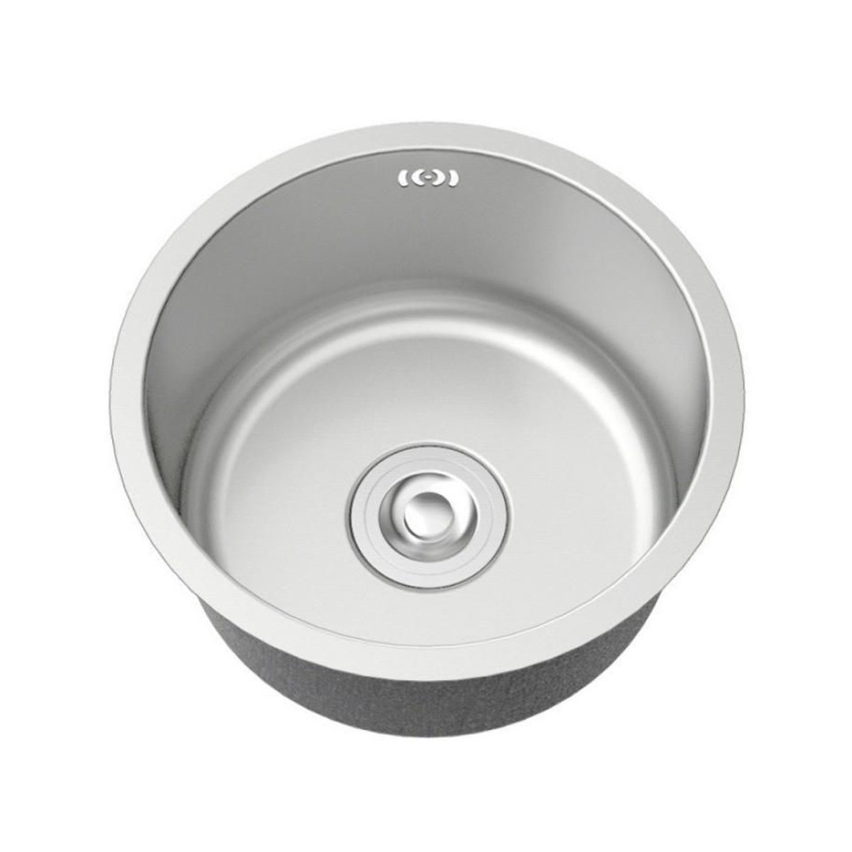 Crown Global Küchenspüle aus 304 Edelstahl in Silber, rundes Unterbaubecken mit Nano-Beschichtung, Durchmesser: 40 cm - Bild 8