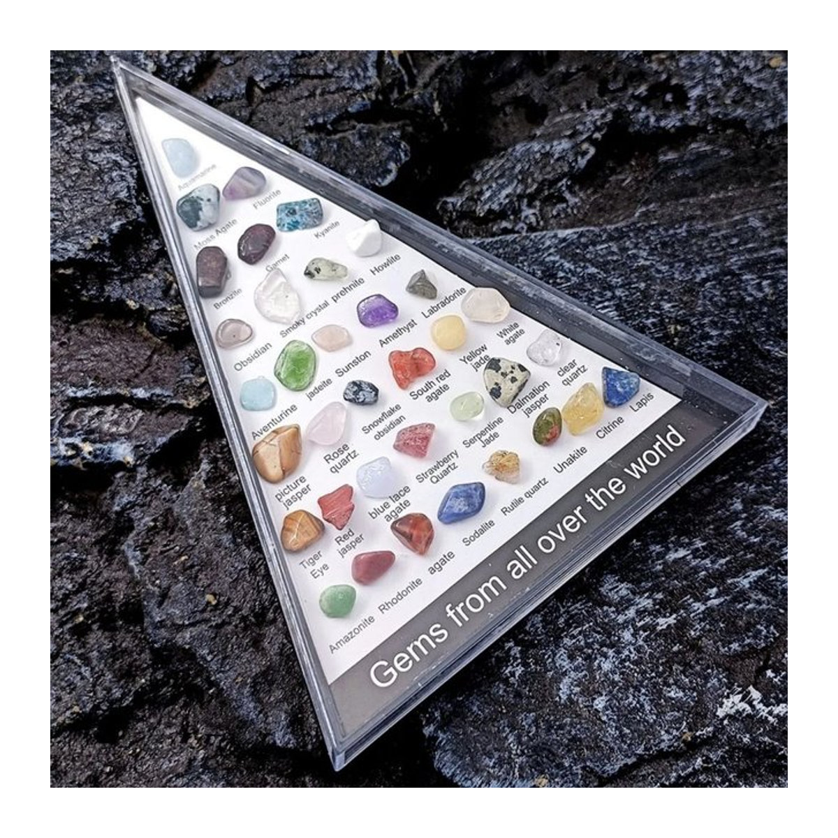 Crystal Rock Collection Natürliche Edelsteinsets mit 36 verschiedenen Kristallsteinen und Mineralgesteinsproben in Multicolor - Bild 1