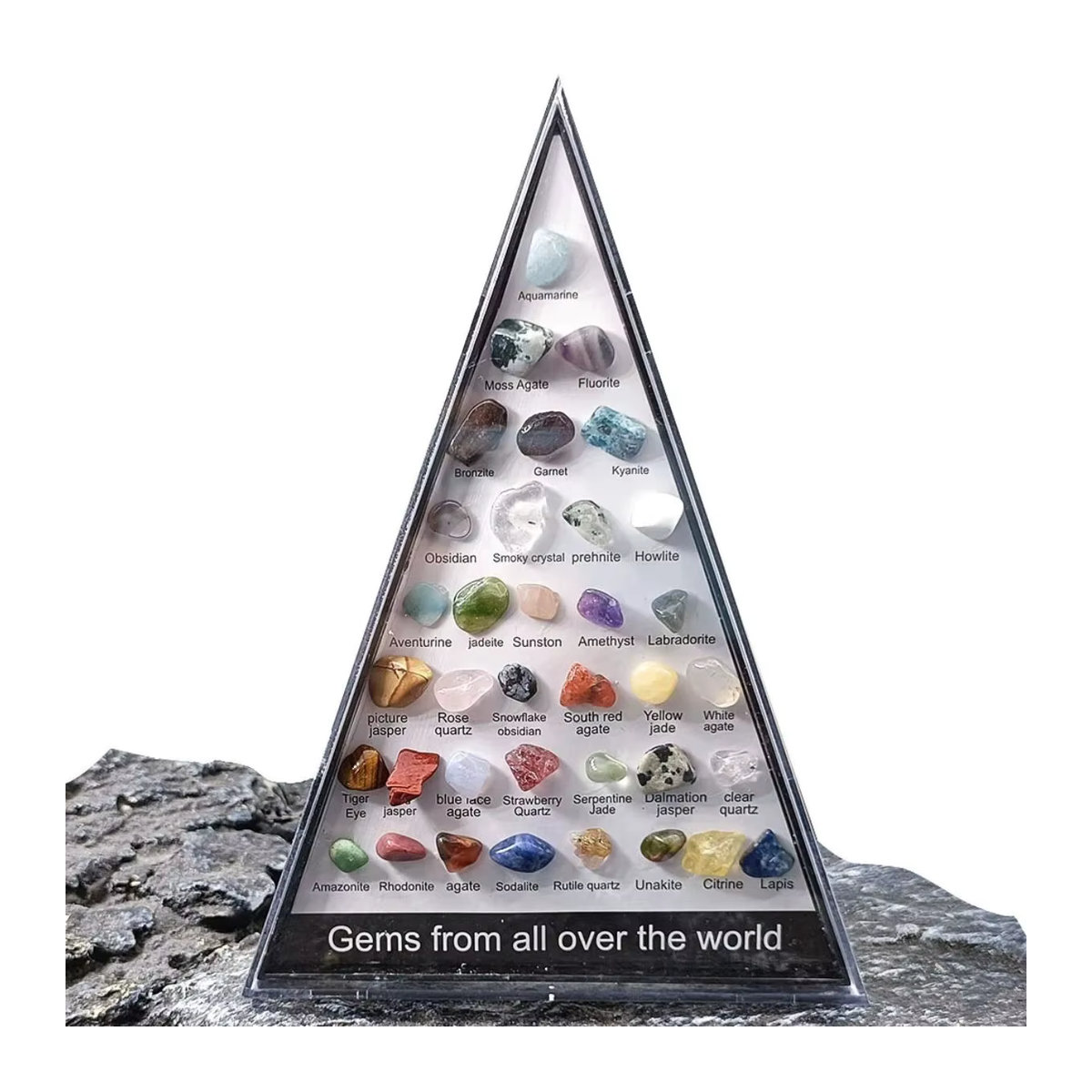 Crystal Rock Collection Natürliche Edelsteinsets mit 36 verschiedenen Kristallsteinen und Mineralgesteinsproben in Multicolor - Bild 2