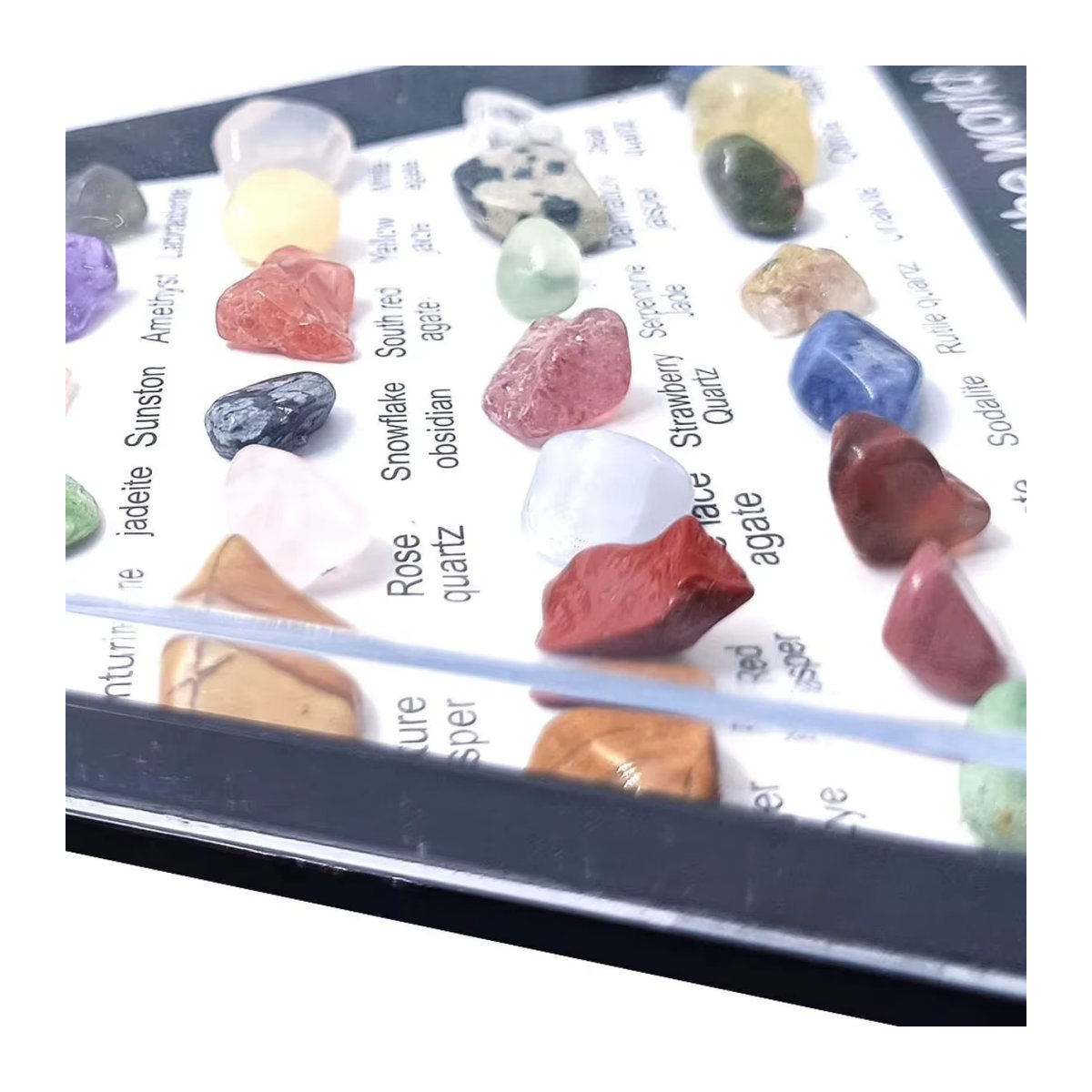 Crystal Rock Collection Natürliche Edelsteinsets mit 36 verschiedenen Kristallsteinen und Mineralgesteinsproben in Multicolor - Bild 3