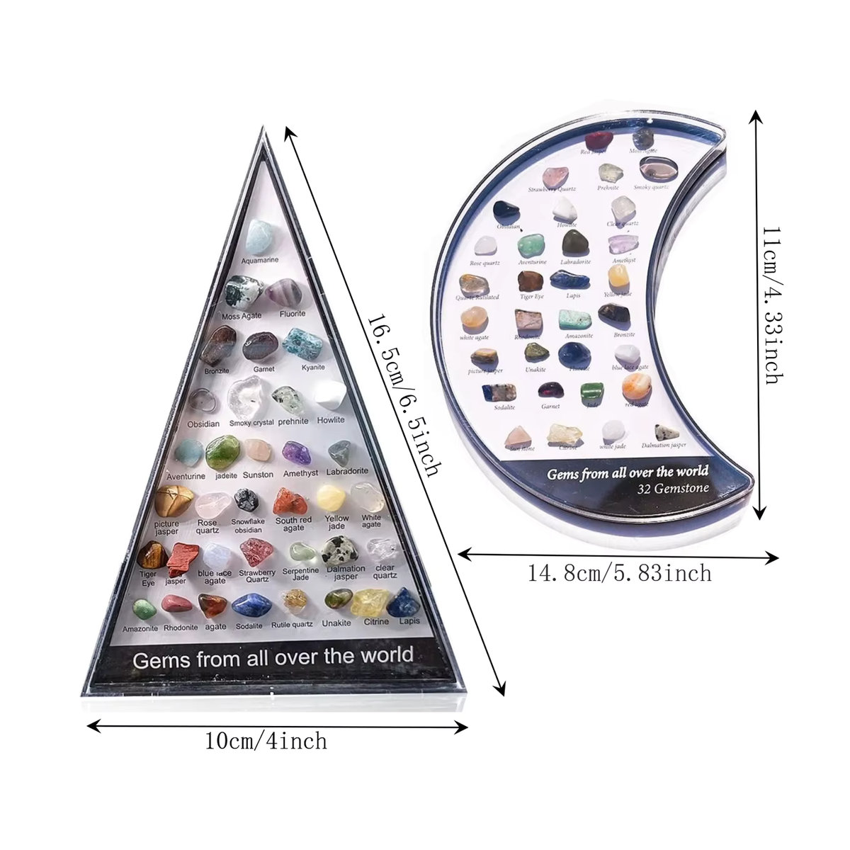 Crystal Rock Collection Natürliche Edelsteinsets mit 36 verschiedenen Kristallsteinen und Mineralgesteinsproben in Multicolor - Bild 6