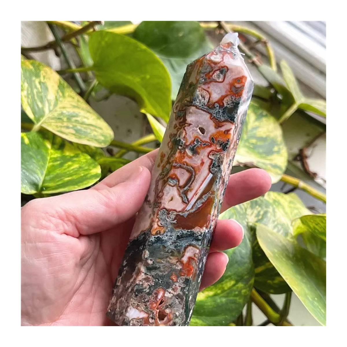 CrystalHola Geld-Achat-Steinturm als dekorativer Stein-Obelisk - Bild 3