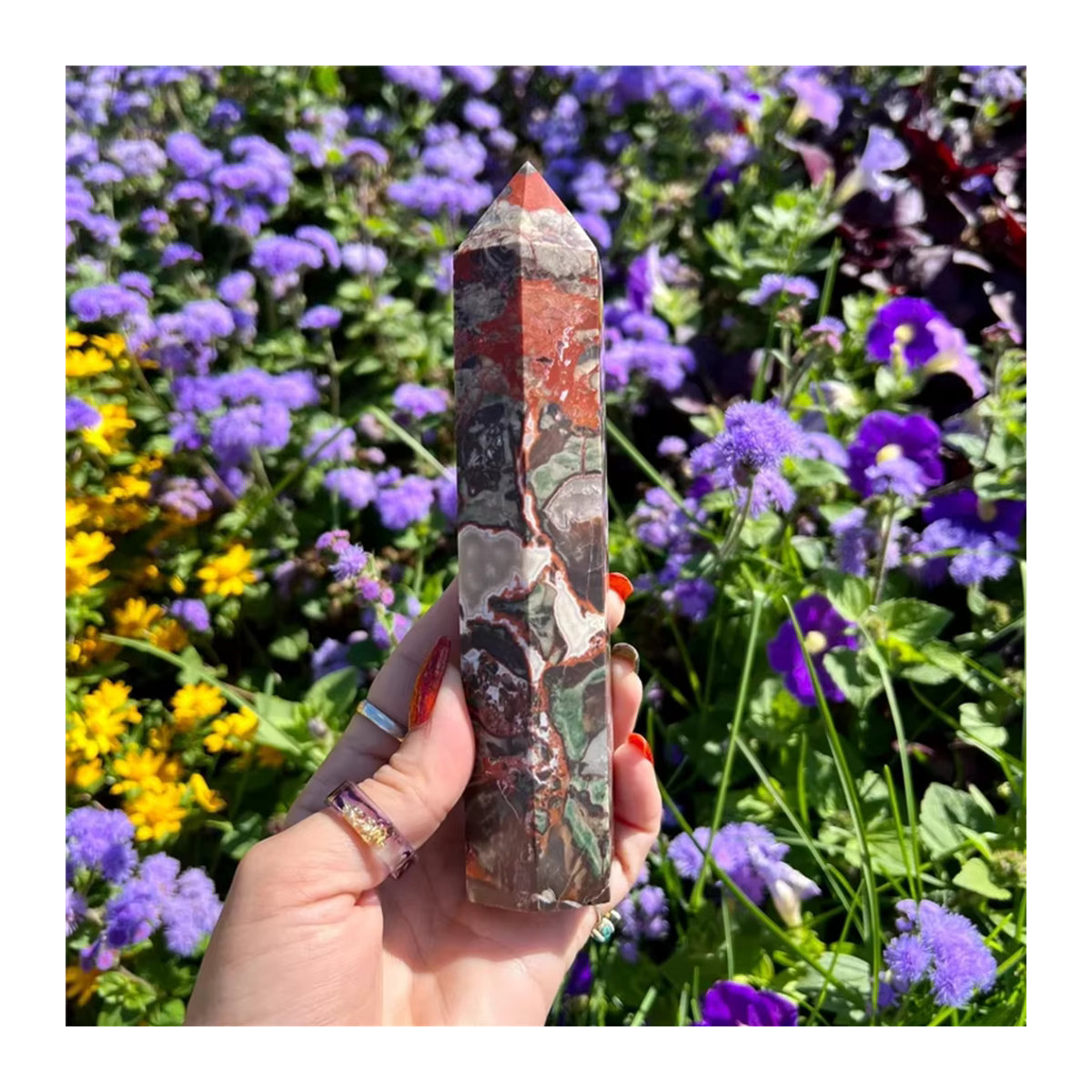 CrystalHola Geld-Achat-Steinturm als dekorativer Stein-Obelisk - Bild 4