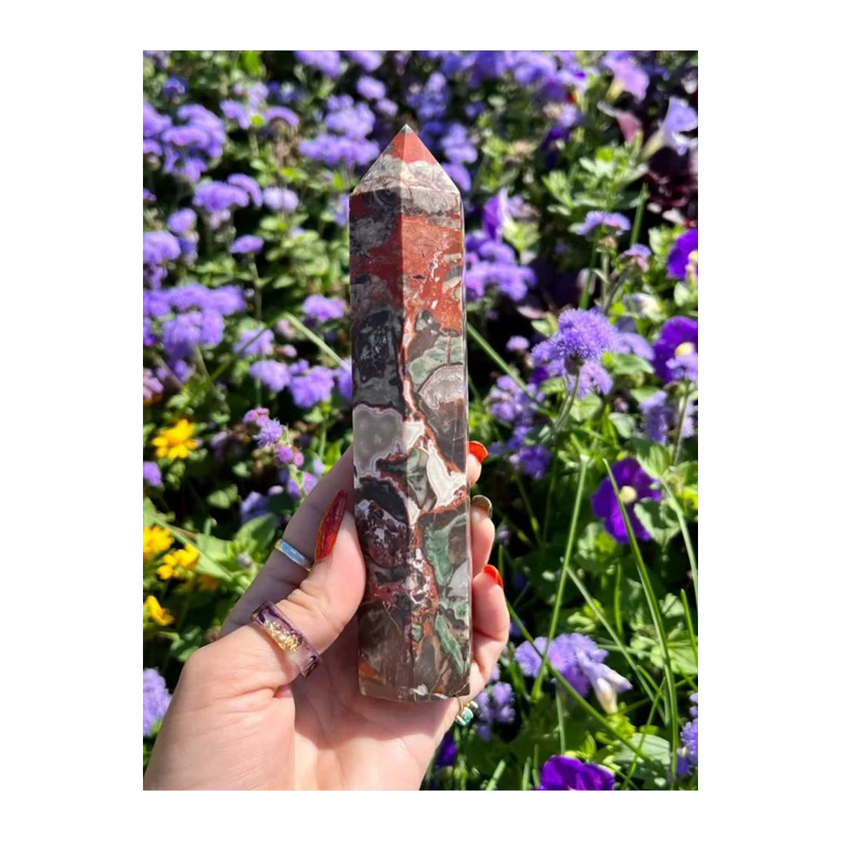 CrystalHola Geld-Achat-Steinturm als dekorativer Stein-Obelisk - Bild 5
