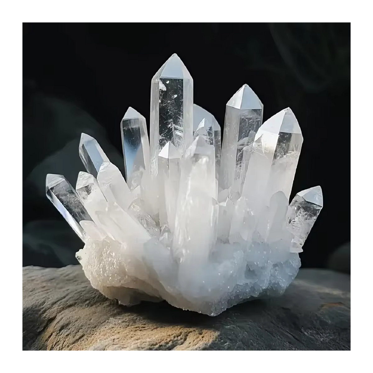 CrystalHola Quarzkristall-Cluster in transparent, böhmische Heimdekoration - Bild 3