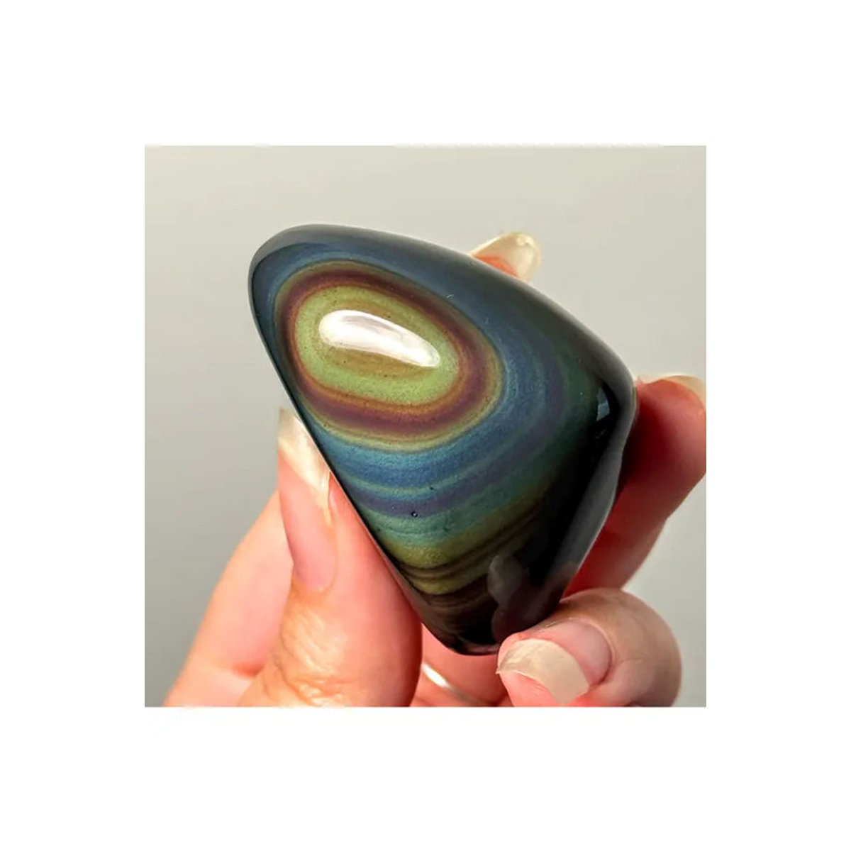 CrystalHola Regenbogen-Obsidian Freiform-Kristall mit schillerndem Design in Mehrfarbig - Bild 6