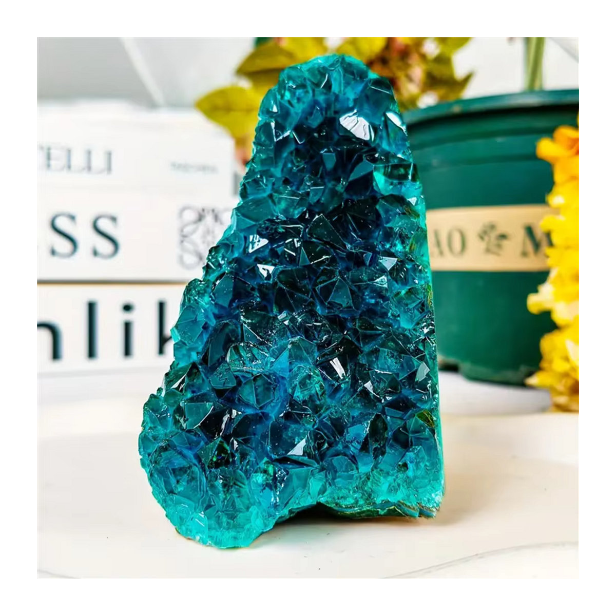 CrystalHola Seeblau Kristallcluster aus künstlichem Kristall für deine Heimdekoration - Bild 2