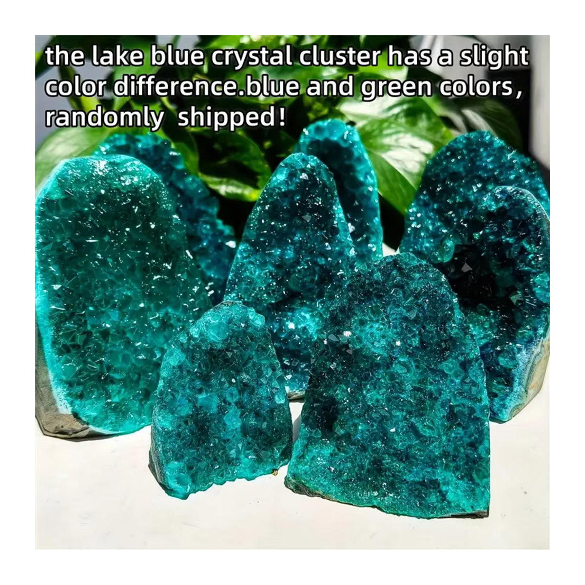 CrystalHola Seeblau Kristallcluster aus künstlichem Kristall für deine Heimdekoration - Bild 3