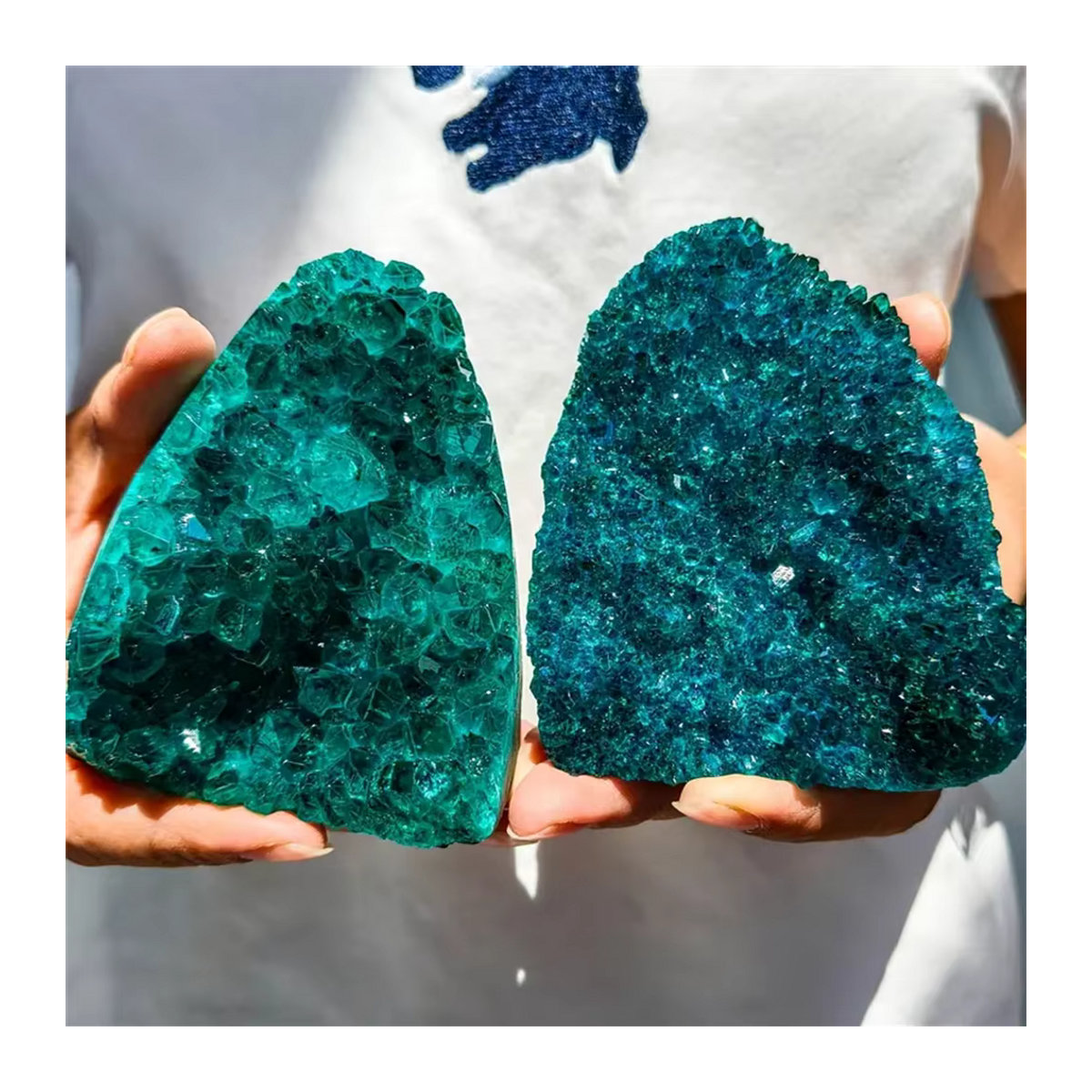 CrystalHola Seeblau Kristallcluster aus künstlichem Kristall für deine Heimdekoration - Bild 5