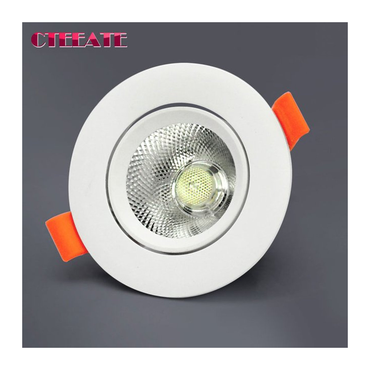 CTEEATE LED Einbaustrahler COB Deckeneinbauleuchten mit Epistar Chip, Weiß, Dimmbar, 18W - Bild 1