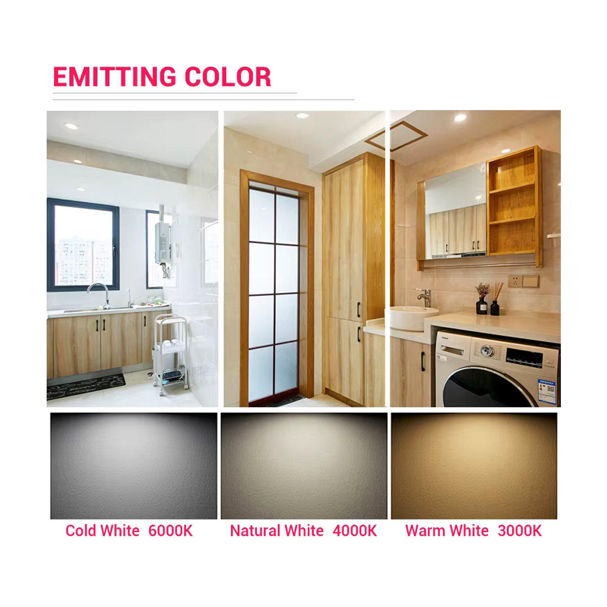 CTEEATE LED Einbaustrahler IP65 wasserdicht Schwarz minimalistisches Design - Bild 2