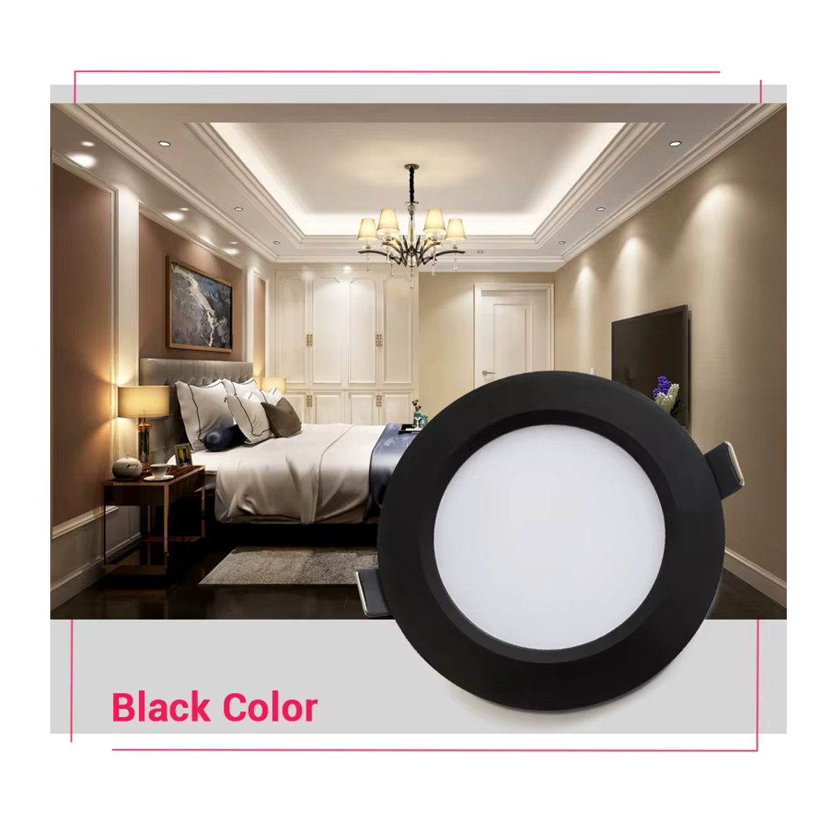 CTEEATE LED Einbaustrahler IP65 wasserdicht Schwarz minimalistisches Design - Bild 4