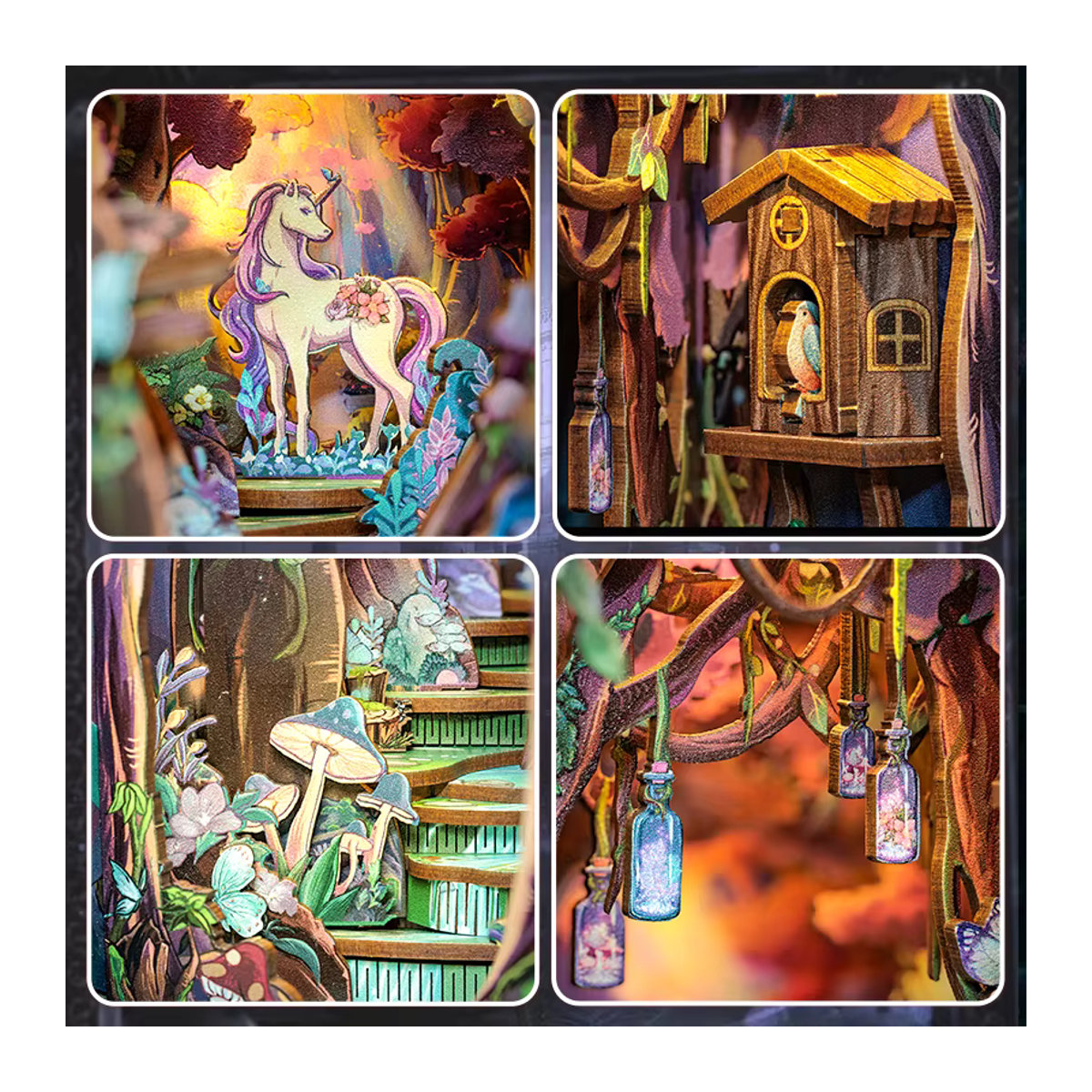 CUTEBEE DIY Book Nook Kit Miniatur-Puppenhaus The Grace of the Forest, mehrfarbig, Holz - Bild 6